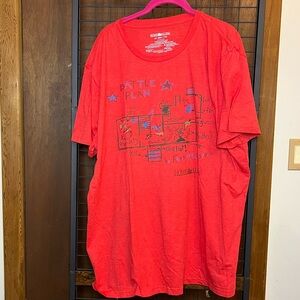 Red Battle Plan Graphic Tee